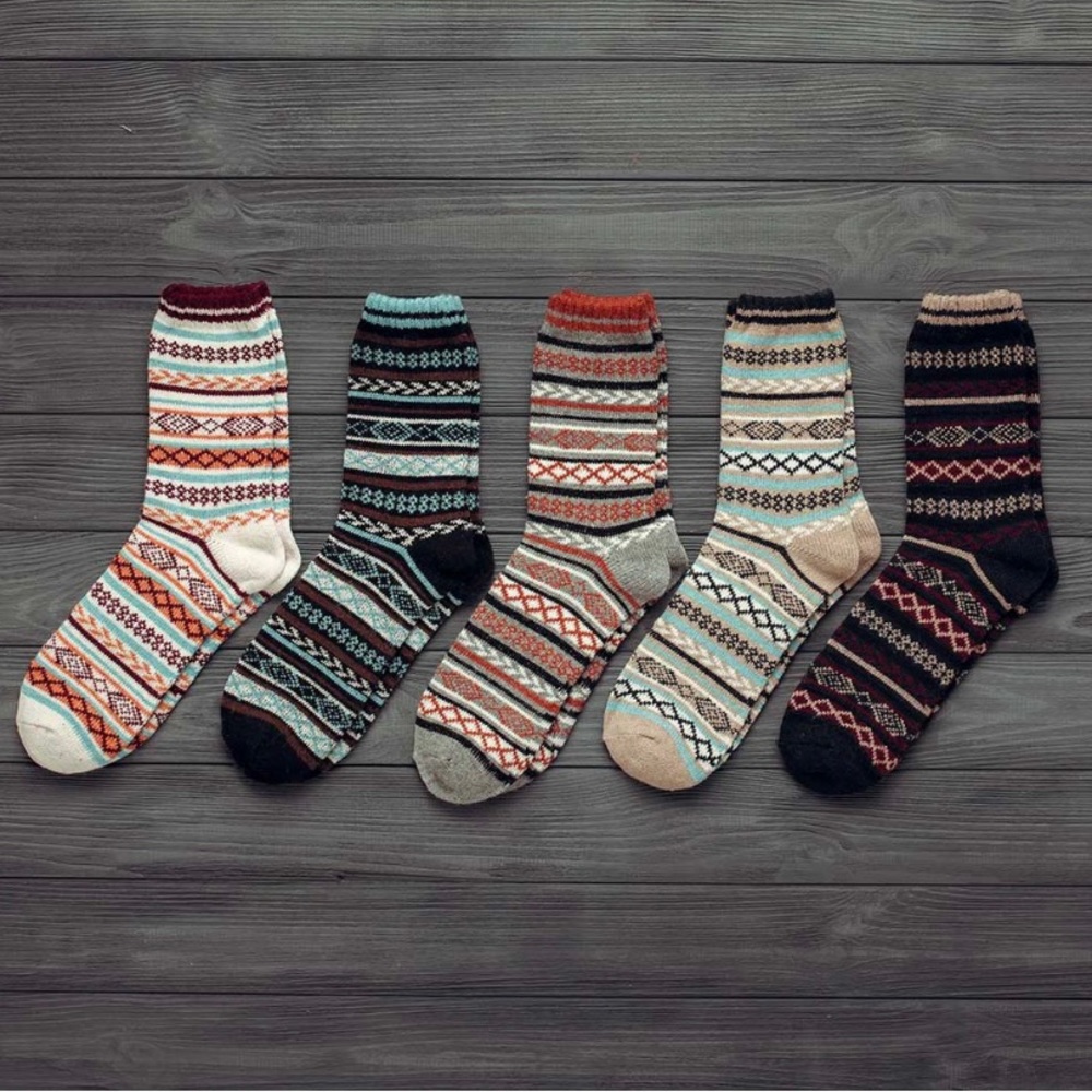 Nordic Socks Five Pack. Mountain Collection.